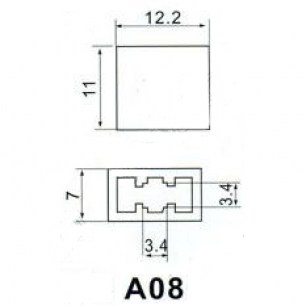 A08 Black колпачок для кнопки  схема фото
