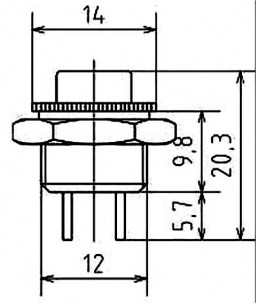 PSW-3-B 220В 0.3А переключатель кнопочный RUICHI даташит схема