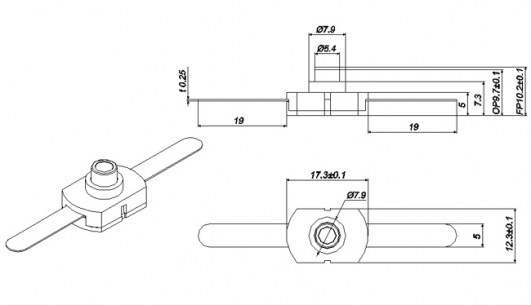 PBS101C551 1.5A 250V ON-OFF переключатель кнопочный RUICHI даташит схема