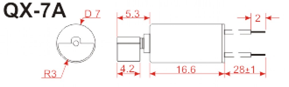 QX- 7 1.3V вибро электродвигатели dc RUICHI даташит схема