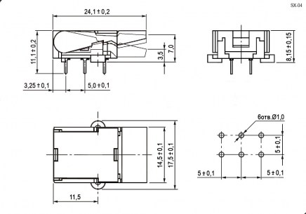 SX-04(SX-A1-YS) микропереключатель RUICHI даташит схема