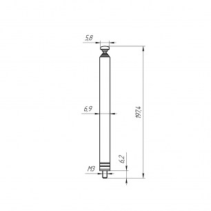 AST-12 D7mm S7 190-1110mm антенны телескопические RUICHI даташит схема