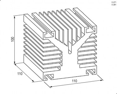 О-271-110 (M20 110х110х100) охладитель RUICHI даташит схема