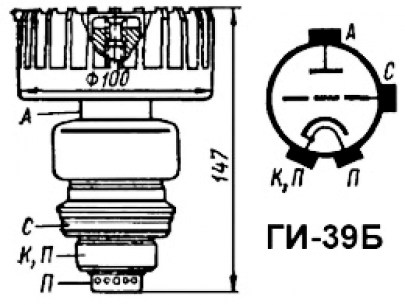 ГИ-39Б генераторные лампы  даташит схема