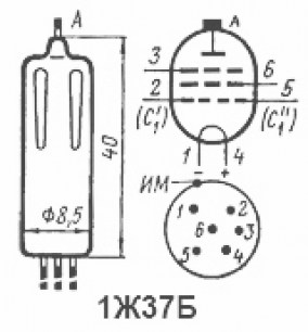 1Ж37Б радиолампы  даташит схема