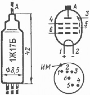 1Ж17Б радиолампы  даташит схема