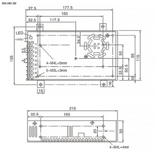 SKS-320 DC/24V импульсные блоки питания RUICHI даташит схема