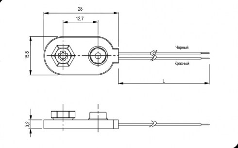 BS-IC колодка для Кроны 100 mm батарейный отсек RUICHI даташит схема