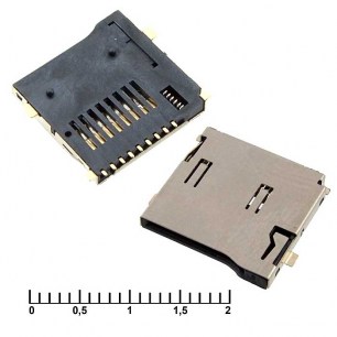 micro-SD SMD 9pin ejector держатели sim и карт памяти