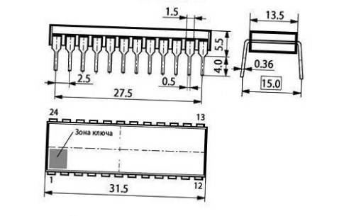 КР1506ХЛ7 микросхема  даташит схема