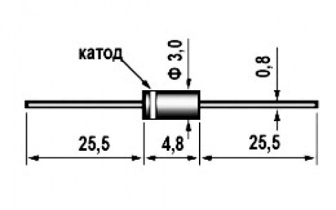 КД243В низковольтный диод  даташит схема