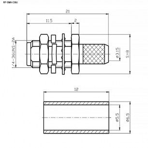 RP-SMA-C58J высокочастотные разъемы RUICHI даташит схема