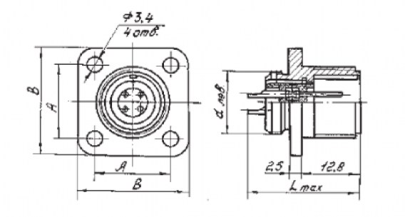 ОНЦ-РГ-09-45/39-Р1 разъем  даташит схема