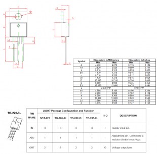 LM317T микросхема питания CJ даташит схема