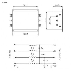 DL-150EA1 сетевые фильтры RUICHI даташит схема