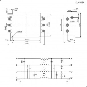 DL-100EA1 сетевые фильтры RUICHI даташит схема