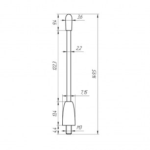 AST-21 D3.2mm S1 110-110mm антенны телескопические RUICHI даташит схема