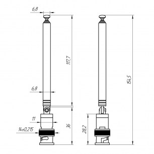 AST-24 D7mm S7 150-650mm антенны телескопические RUICHI даташит схема