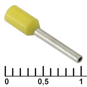 DN00308 yellow (0.8x8mm) наконечники на кабель
