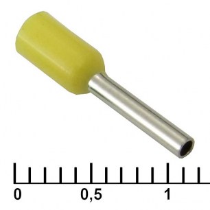 DN00708 yellow (1.2x8mm) наконечники на кабель