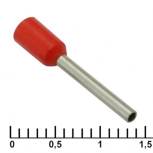 DN00712 red (1.2x12mm) наконечники на кабель