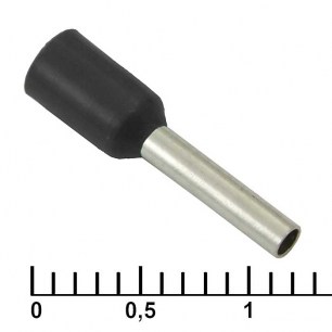 DN01008 black (1.4x8mm) наконечники на кабель