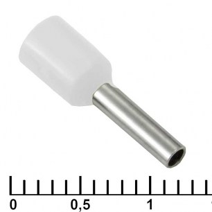 DN01508 white (1.7x8mm) наконечники на кабель