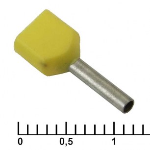 DTE00508 yellow (1x8mm) наконечники на кабель