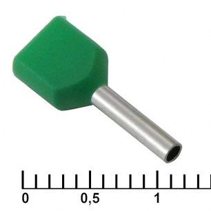 DTE00508 green (1x8mm) наконечники на кабель