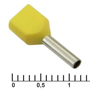 DTE00708 yellow (1.2x8mm) наконечники на кабель
