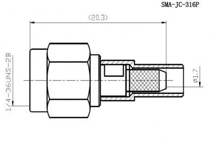 SMA-JC-316P высокочастотные разъемы RUICHI даташит схема