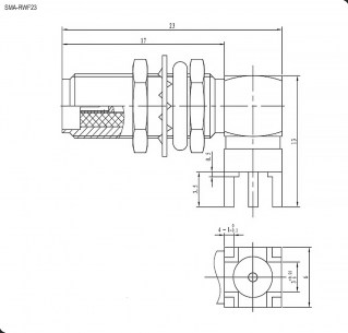SMA-RWF23 высокочастотные разъемы RUICHI даташит схема