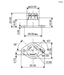 BTA40-800B RD91 (RP) тиристор низковольтный ST Microelectronics даташит схема