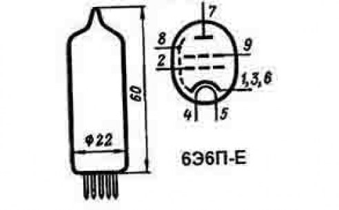 6Э6П-Е радиолампы  даташит схема
