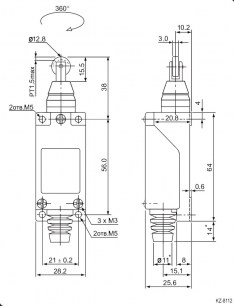 KZ-8112 (TZ-8112) Al выключатель путевой RUICHI даташит схема