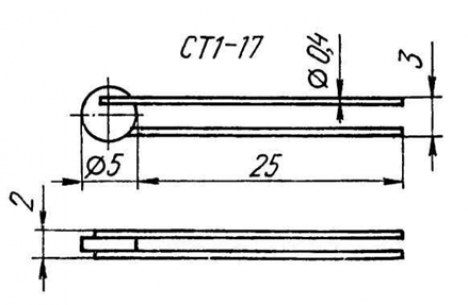 СТ1-17В 470 Ом терморезистор  схема фото