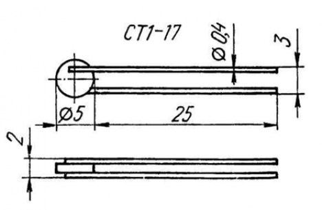 СТ1-17В 470 Ом терморезистор  даташит схема
