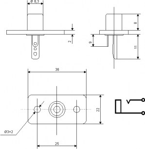 RCA-113-b гн на панель (RS-181) разъем  даташит схема