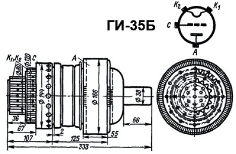 ГИ-35Б генераторные лампы  даташит схема