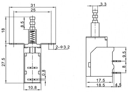 KDC-A04-1-20T переключатель кнопочный  даташит схема