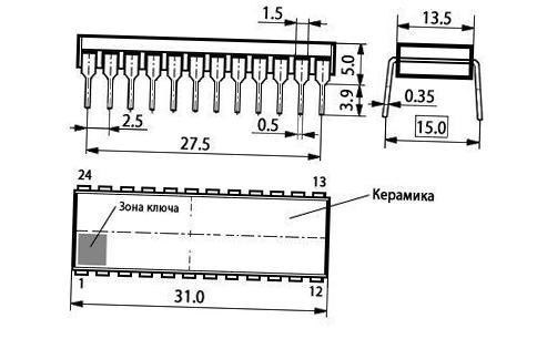 КС1566ХЛ2 микросхема  даташит схема