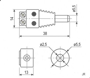 JR-52 DC 5.5 * 2.5 разъемы питания штырьковые RUICHI даташит схема