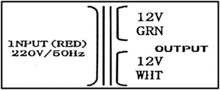 EI28*15 220v to 2x12v 1W трансформатор RUICHI даташит схема