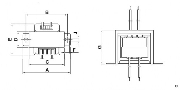 EI35*13 220v to 6V 1.5W трансформатор RUICHI даташит схема