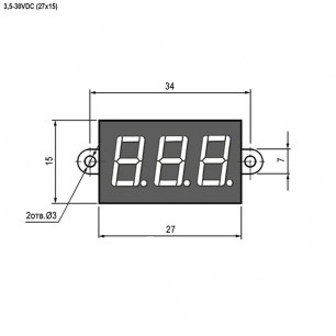 3.5-30VDC blue (27x15mm) цифровые постоянного тока RUICHI даташит схема