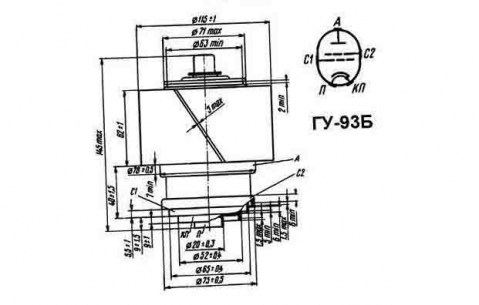 ГУ-93Б (200*г) генераторные лампы  даташит схема