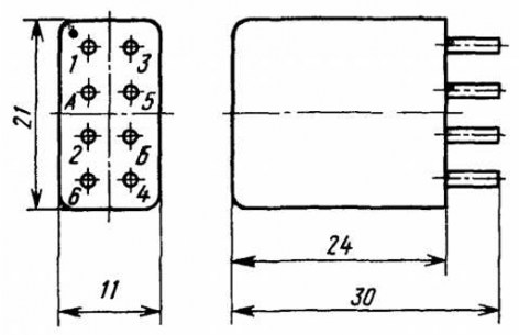 РЭС54А 011.01 реле электромагнитное  даташит схема
