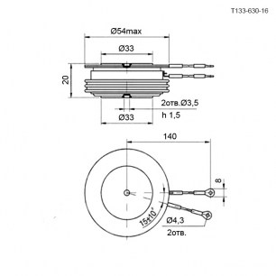 Т133-630-16 (аналог) тиристор силовой RUICHI даташит схема